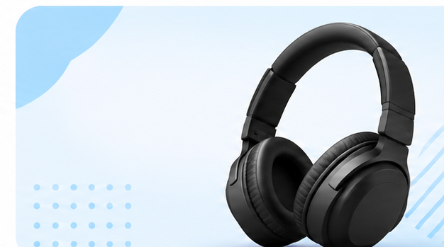Black wireless over-ear headphones