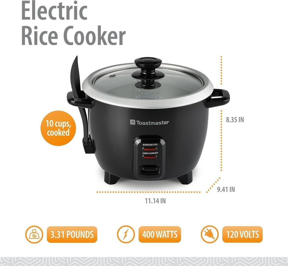 Toastmaster Electric Rice Cooker – Open Box