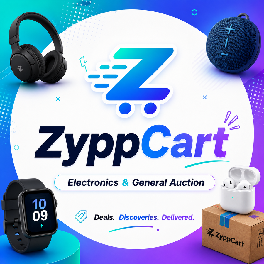 ZyppCart Electronics and General Auction banner